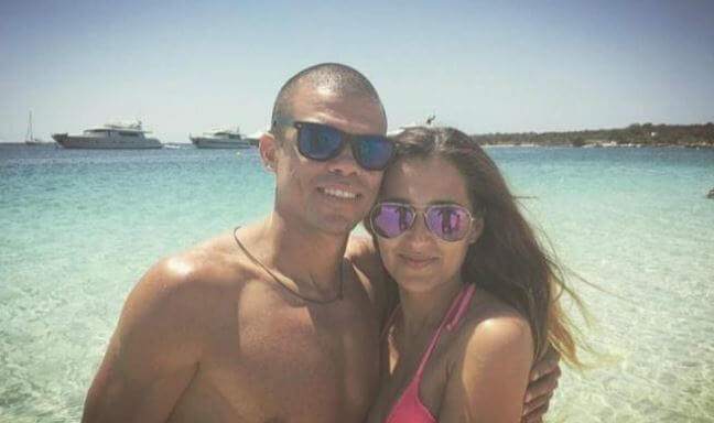 Ana Sofia Moreira with her husband Pepe on their vacation.